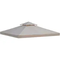 Outsunny Vervangingsdak-Polyester-300L x 300B m-Beige