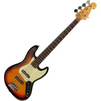 SX Elektrische basgitaar - SJB62BK - Retro Series 62 - J-Style - 2x Single Coil - Zwart - Inclusief tas
