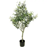 PrettyPlants Kunst Olijfboom 120cm | Olijf Kunstplant | Neppe Olijfboom | Kunstplant voor Binnen | Valse Olijfboom