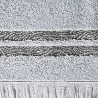 Eurofirany Zilveren Badstof Handdoek 50x90 cm - Zacht en Absorberend