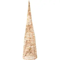 Lumineo Micro LED cone d18h60 cm naturel/warm wit
