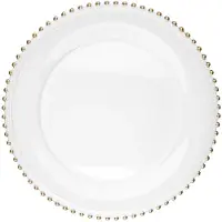Altom Design Onderzetter Parels 33cm Wit Kunststof