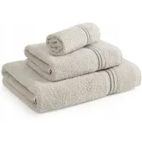 Eurofirany Beige katoenen handdoek 50x90 cm - 500 GSM
