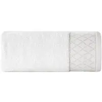 Eurofirany Layla Handdoek 30x50 cm Wit - Zachte Katoen met Decoratieve Rand
