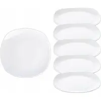 Wilmax Porseleinen Dinerborden Plat 27x27cm Wit - Set van 6