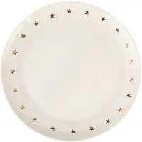 Altom Design Ice Queen Dessertbord - 20 cm - Porselein met Gouden Sterren