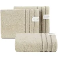 Eurofirany Beige Sneldrogende Handdoek 30x50cm met Gestreept Randje