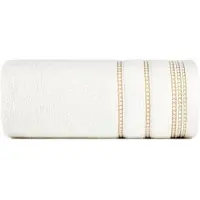 Eurofirany Amanda Handdoek Crème 30x50 cm - Luxe Katoen met Velours Borduursel