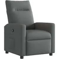 vidaXL Relaxfauteuil Donkergrijze Stof