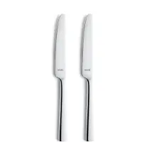 Amefa Moderno - 2-delige dessertmesset - hoogglans - zilverkleurig
