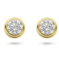 The Jewelry Collection oorknoppen zirkonia 14K geelgoud 4000750