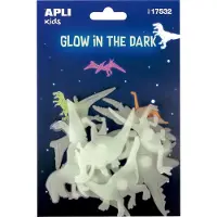 MegaCrea stickers glow in the dark dino - multicolor - 9 stuks.