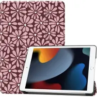 IMoshion Design Trifold Bookcase voor de Apple iPad 9 (2021) 10.2 inch / iPad 8 (2020) 10.2 inch / iPad 7 (2019) 10.2 inch - Bloom Love Blush