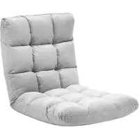 HOMCOM Vloerstoel - Polyester - 71x55x53cm - Lichtgrijs