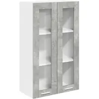 vidaXL Hangkast Beton Grijs 60 x 31 x 100 cm Bewerkt hout