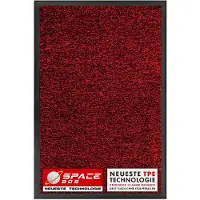Floordirekt Vuilvangmat Space 205 - Rood 60 x 90 cm - Antislipmat met Innovatieve TPE-Technologie in de Rand & Achterkant - Ideaal voor Entrees, Gangen & Voordeuren