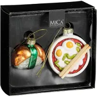 Mica Decorations Sushi kerst ornament | | Set van 2 (Glas)