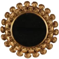 Baroque - Spiegel - Wandspiegel Antiek 40 cm - Goud - Resin - 40x40x4 - Polyresin