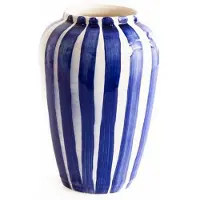 Val Pottery Foolish Funky Flower vaas XXL H30cm blauwe streep