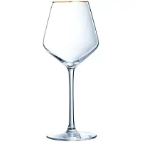 Chef & sommelier Cristal d'Arques Wijnglas Ultime 47 cl transparant met gouden rand 4 stuks