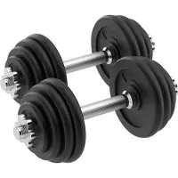 Focus fitness Verstelbare dumbbellset - - 2 x 14 kg - Gietijzer