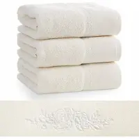 Eurofirany Zachte Katoenen Handdoek 50x90cm Crème - Perfect Cadeau