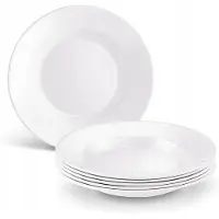 Tadar Suzi Dessertborden Set - 6 stuks, 22,5 cm, Wit Opaalglas