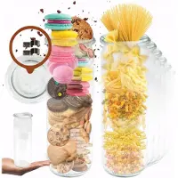 Weck Glazen Potten 600ml met Deksel, Rubber & Clips - Set van 6