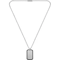 BOSS Ketting zwart / zilver
