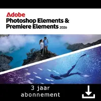 Adobe Photoshop & Premiere Elements 2026 (3 jarige licentie) - Meertalig (PC/Mac)