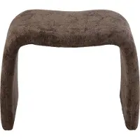 J-Line Stool n shape textile dark brown