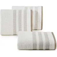 Eurofirany Crème handdoek 50x90 cm met decoratieve rand