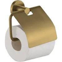 Plieger Vigo Closetrolhouder - Toiletrolhouder Met Klep – 10 jaar garantie – Geborsteld Goud