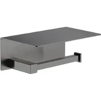 Plieger Altea WC Rolhouder met Plateau – Wandmontage – Geborsteld Gunmetal