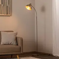 Opviq Vloerlamp Varzan, messing / goud, Woon-/ Eetkamer, metaal, vloerlamp