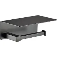 Plieger Altea WC Rolhouder met Plateau – Wandmontage – Matzwart
