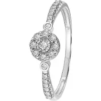 Lucardi Ring 'Chic' zilver / transparant