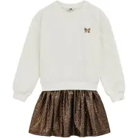 We fashion Jurk ivoor / bruin