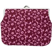 Marimekko Pikkuinen Unikko Puolikas Kukkaro portemonnee bordeaux