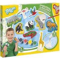 Totum dieren gips gieten en schilderen wildlife jungle dierentuin knutselset gips gieten en beschilderen speelgoed knutselen junior 10 figuren inclusief gips en verf junior