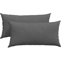 vidaXL Zitkussens 2 pcs Donkergrijs 80 x 40 cm Corduroy stof