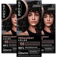 Syoss 3x Permanent Coloration 2-1 Zwartbruin
