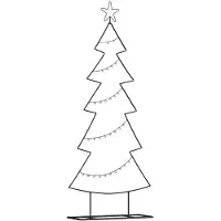 vidaXL Metalen kerstboom Zwart 150 cm Staal