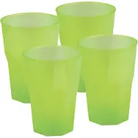 SANTEX drinkglazen frosted - groen - 24x - 300 ml - onbreekbaar kunststof - Cocktailglazen
