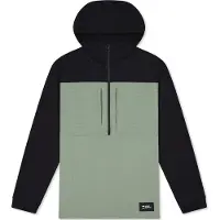 Mons Royale Offgrid Merino Fleece 1/2 Zip, trui, heren, groen/zwart
