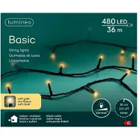 Lumineo Led basic 36 meter 480 LED zwart/soft gold