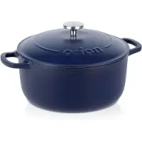 Orion Gietijzeren Emaille Braadpan met Deksel 26 cm, 5.2L