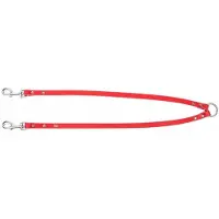 Dingo Lederen Dubbele Hondenlijn Splitter 0.6x50cm Rood