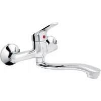 Duro Gris Keukenkraan Wandmontage Zilver 20 cm