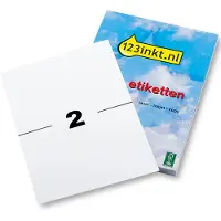 123inkt universele etiketten A4 210 x 148 mm wit (200 etiketten) FSC Mix Credit